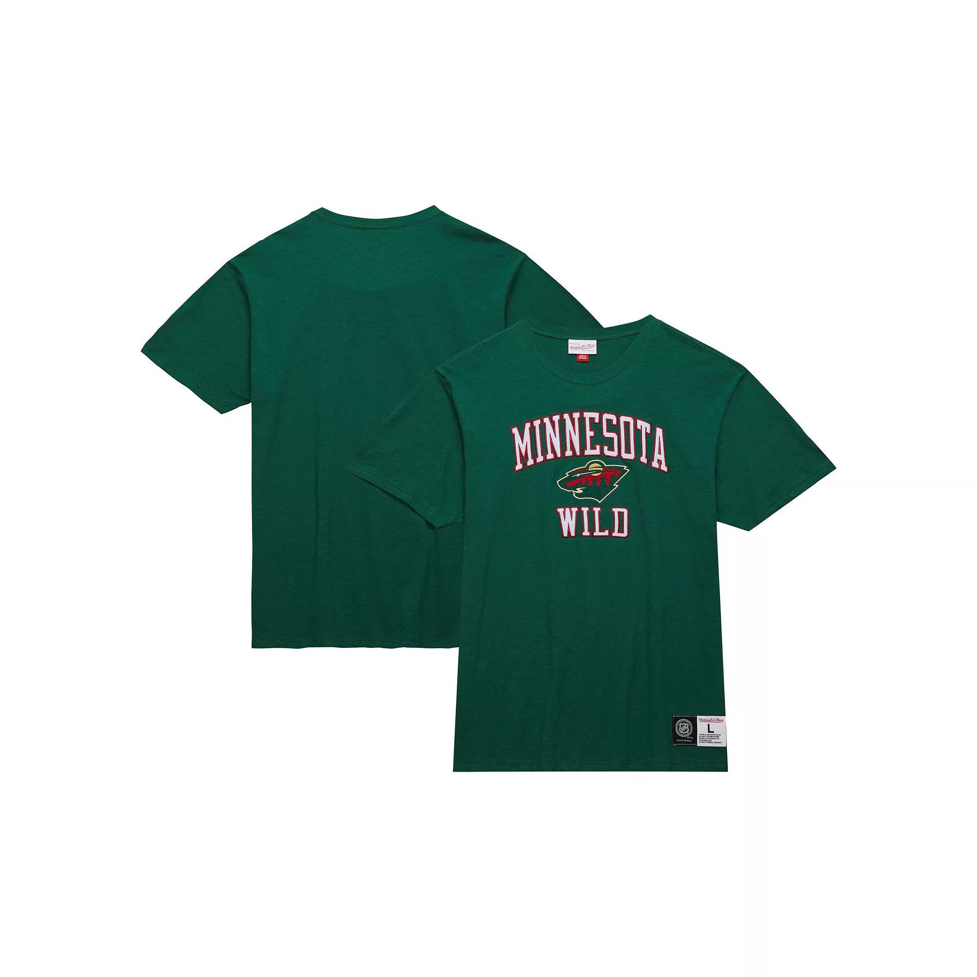 Men's Mitchell & Ness Green Minnesota Wild Legendary Slub T-Shirt,  Product Image
