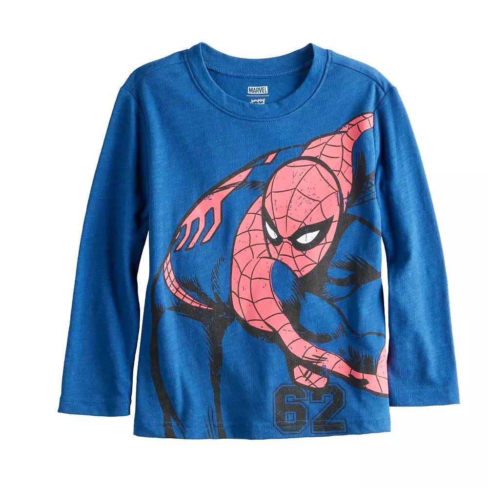 Toddler & Boys 4-12 Jumping Beans® Marvel Spider-Man Adaptive Long Sleeve Graphic Tee, Toddler Boy's, Over Product Image