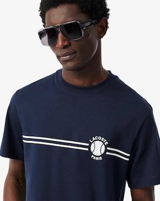 Men's Printed Embroidered Cotton Jersey T-Shirt Product Image