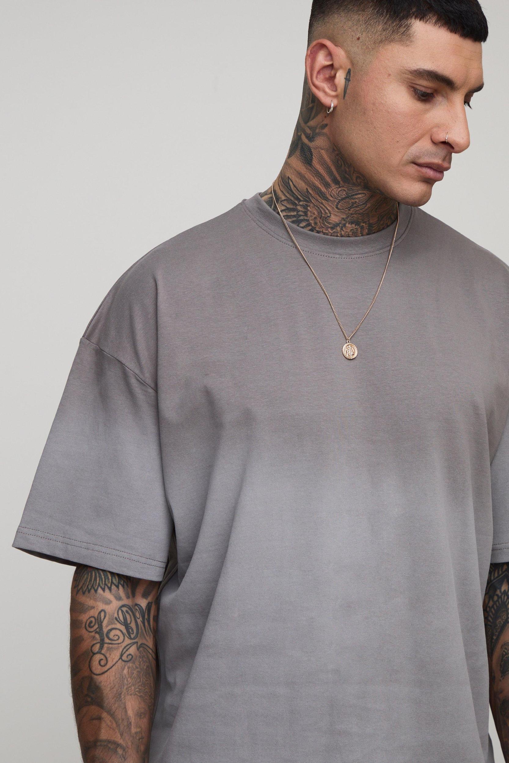 Tall Oversized Spray Wash T-shirt | boohooMAN USA Product Image