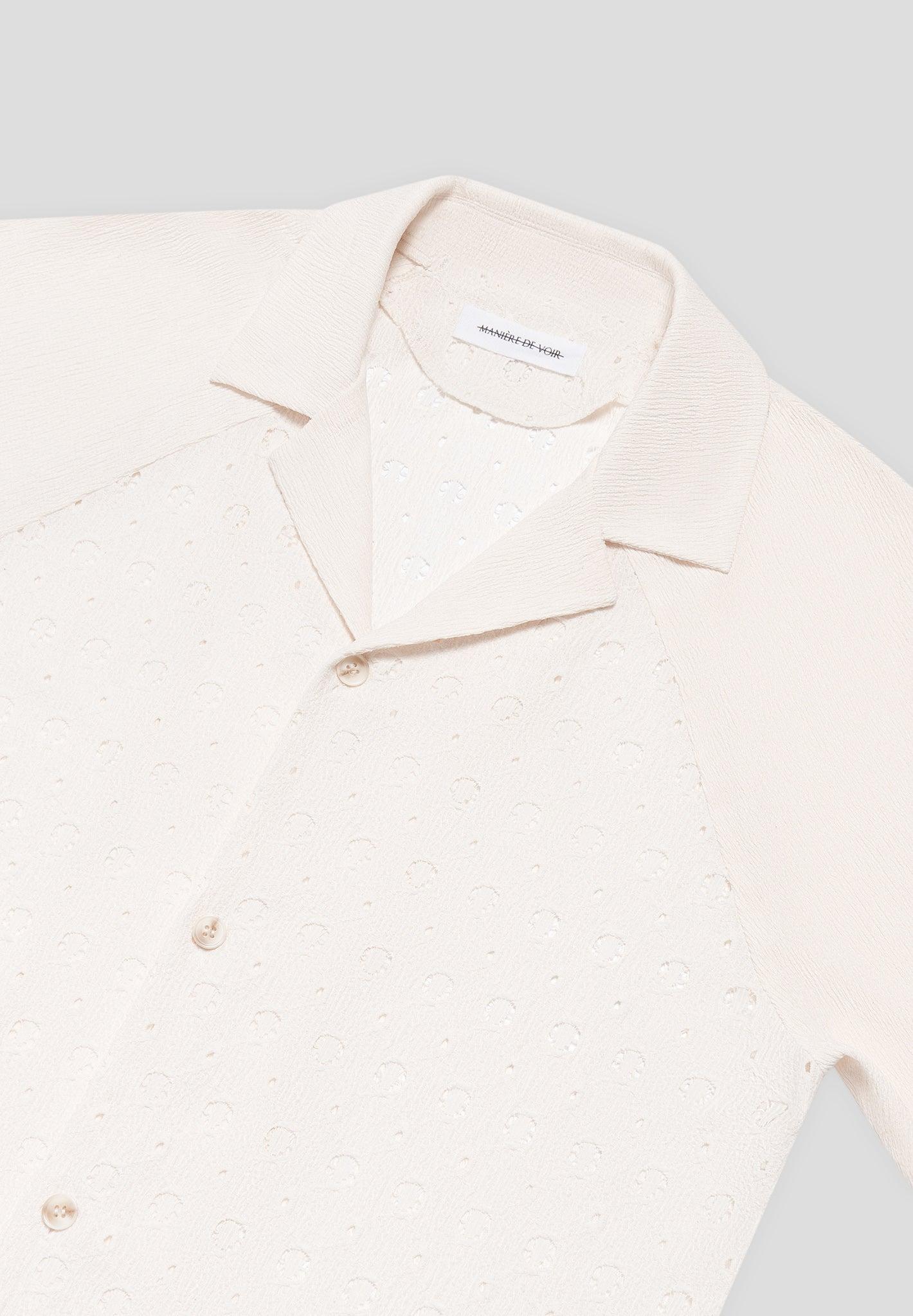 Textured Raglan Shirt - Cream Male Product Image