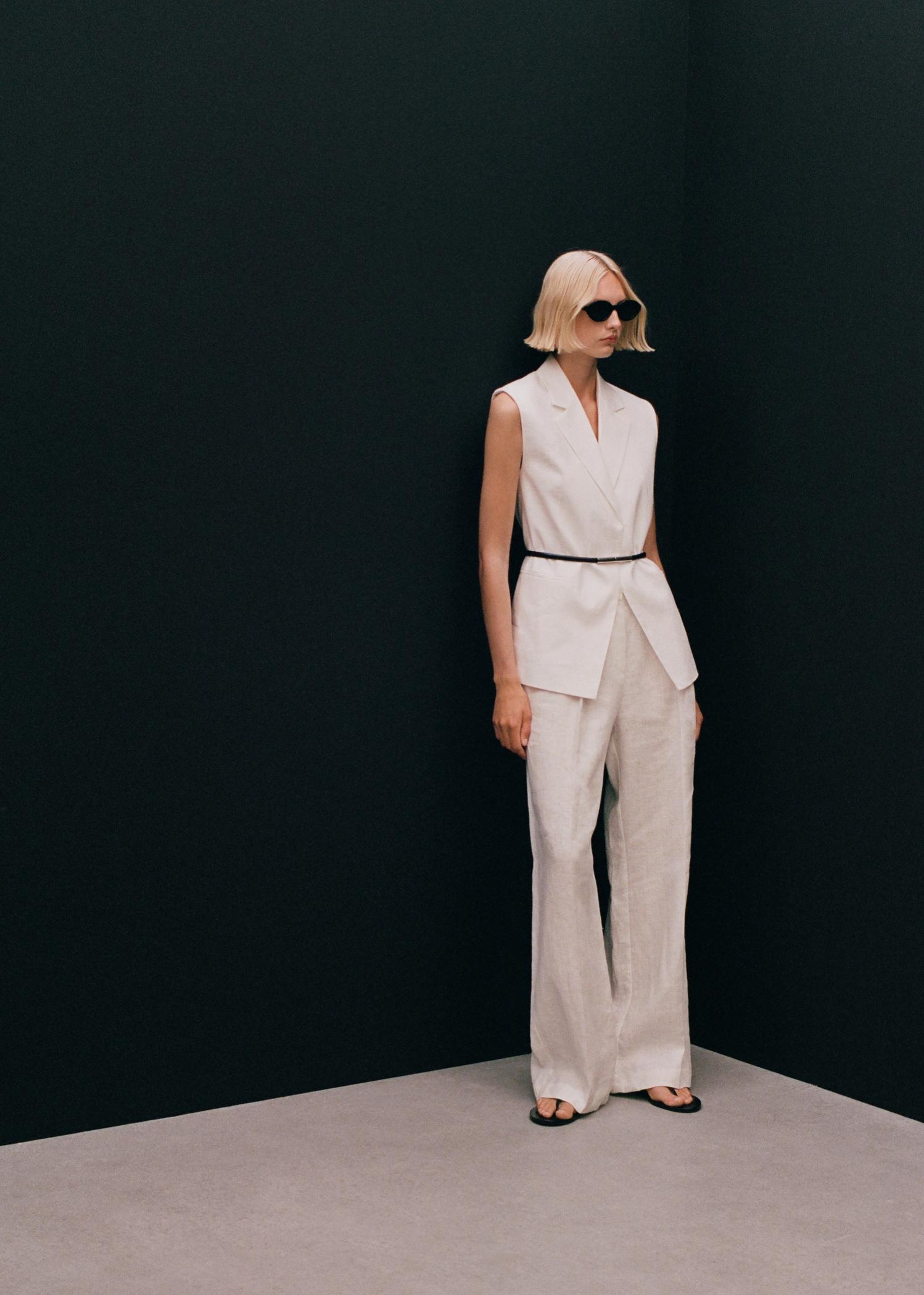 Linen suit trousers - Women | MANGO USA Product Image