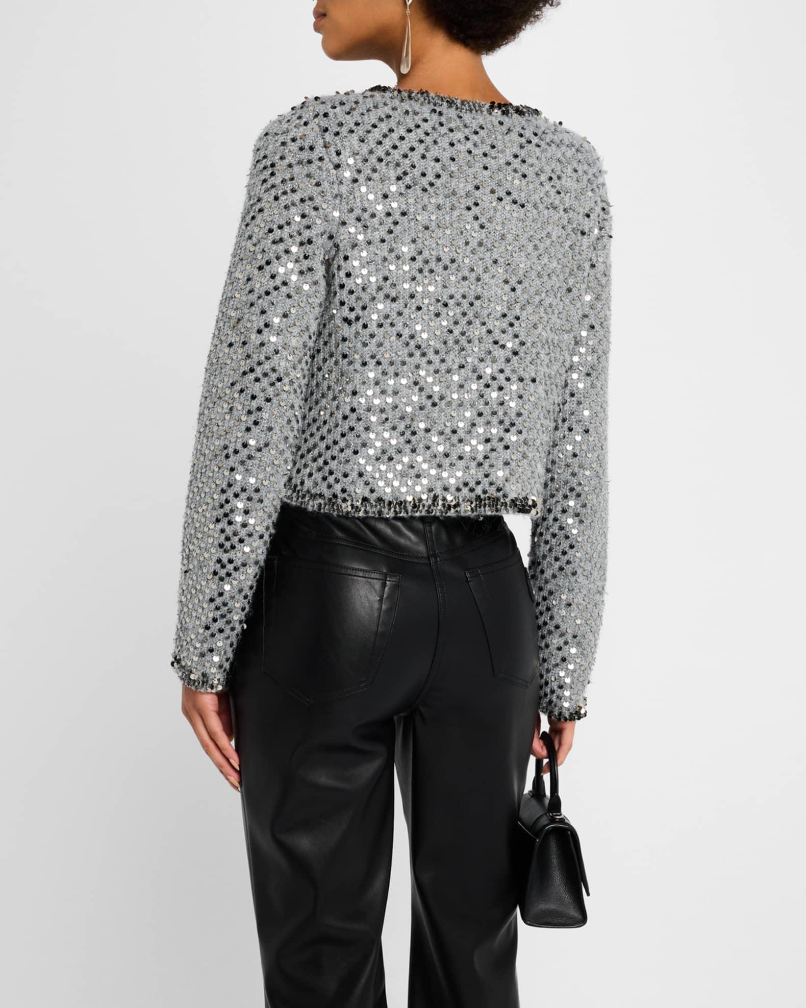 Benoit Cropped Sequin Knit Jacket Product Image