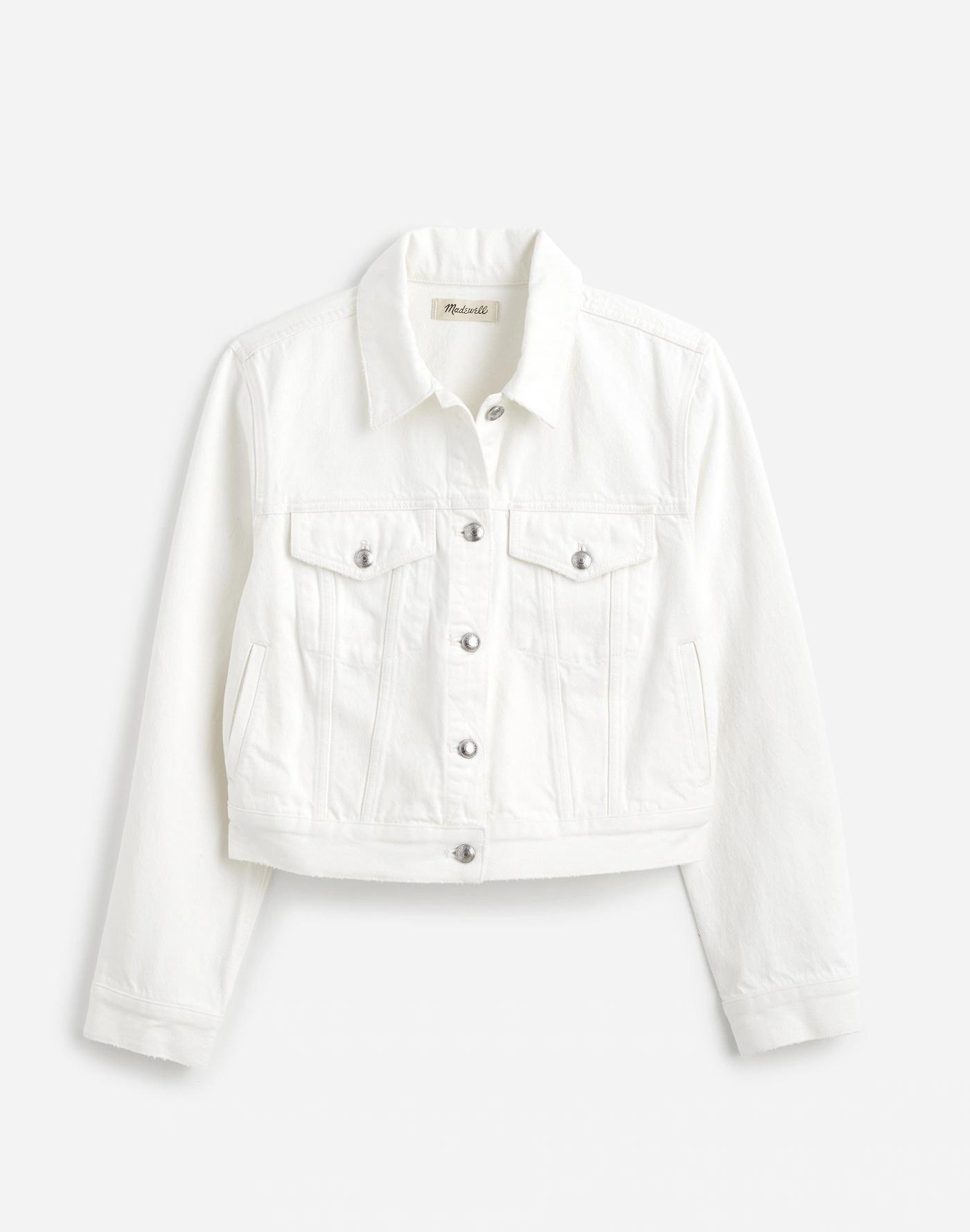 Crop Jean Trucker Jacket Product Image