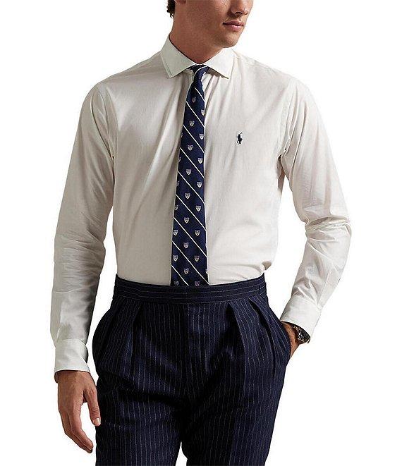 Polo Ralph Lauren Classic Fit Stretch Poplin Point Collar Long Sleeve Woven Shirt Product Image