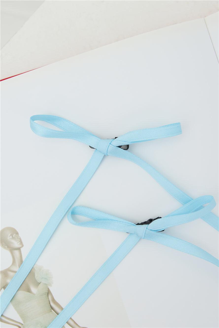 Flirty Bow Hair Clips Blue Product Image