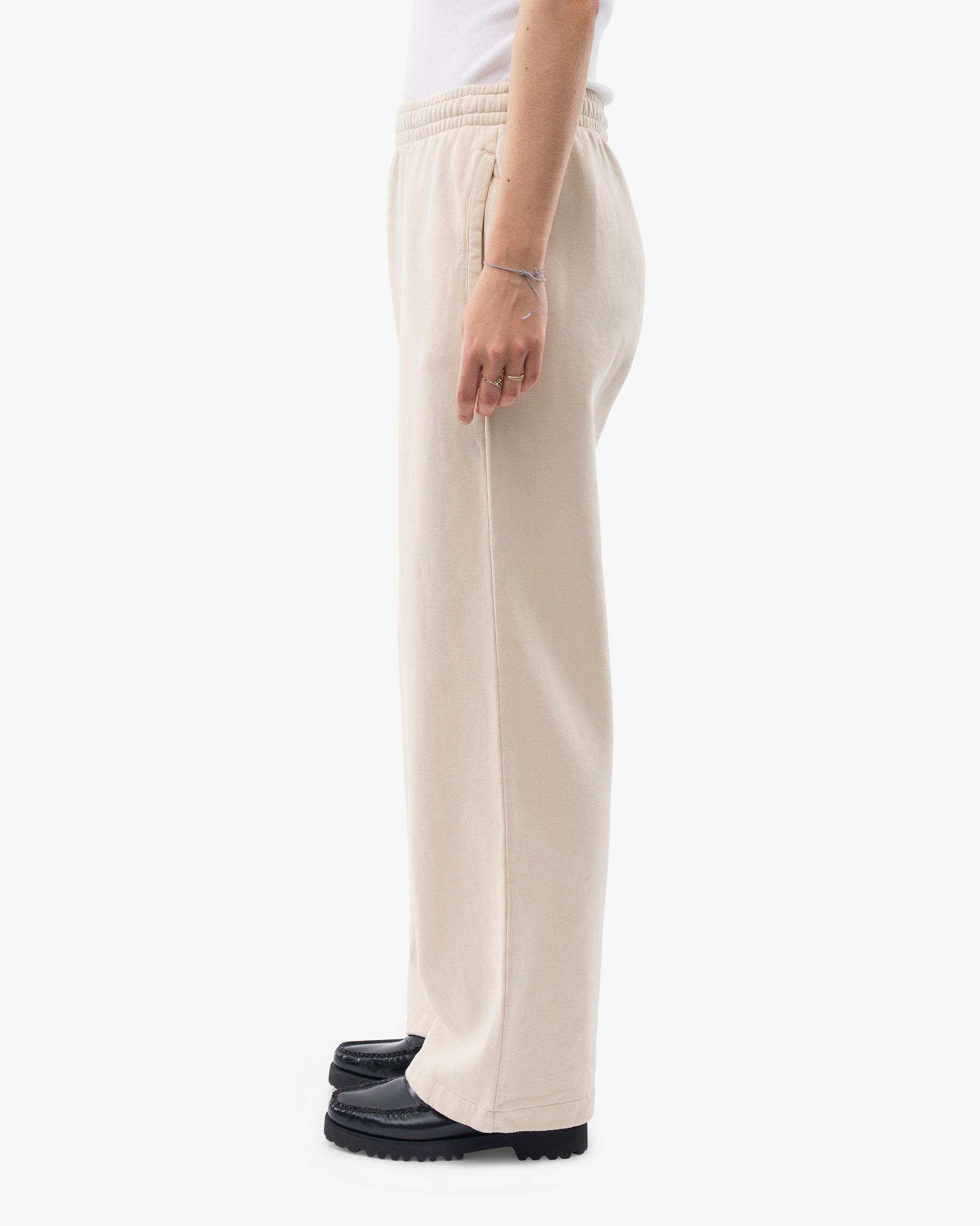 Organic Straight Leg Sweatpants - Ivory White Product Image