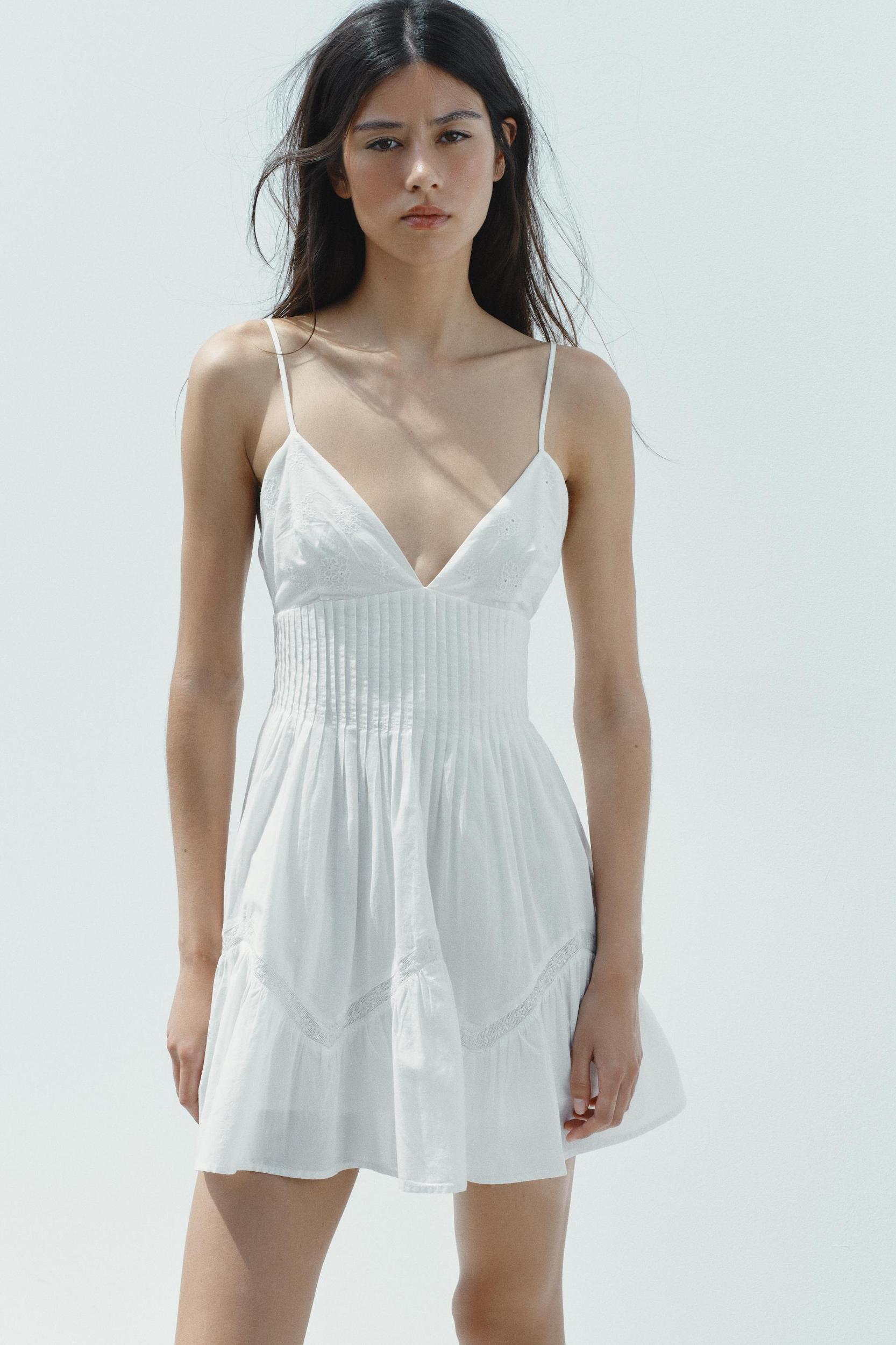 EMBROIDERED SHORT DRESS Product Image