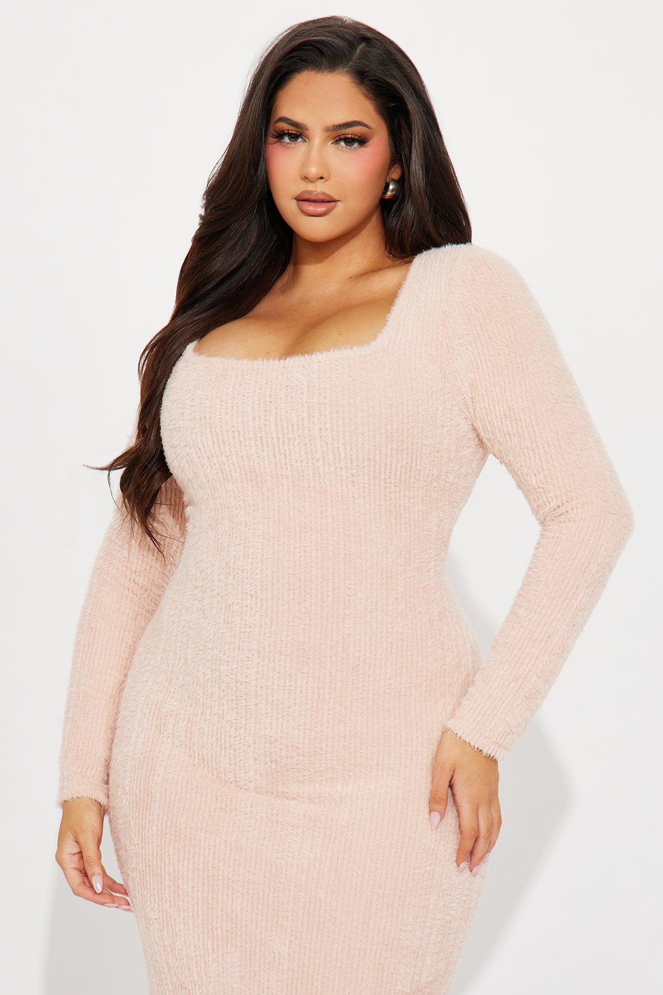 Keepin' It Cozy Maxi Dress - Blush Product Image