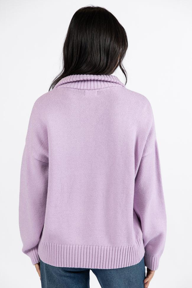 Roll With It Purple West Coast Quarter Zip Sweater FINAL SALE Product Image
