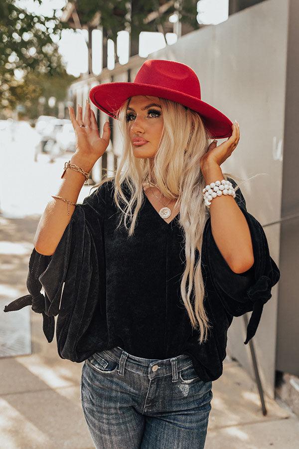 Brunch Babe Felt Fedora In Wine Product Image