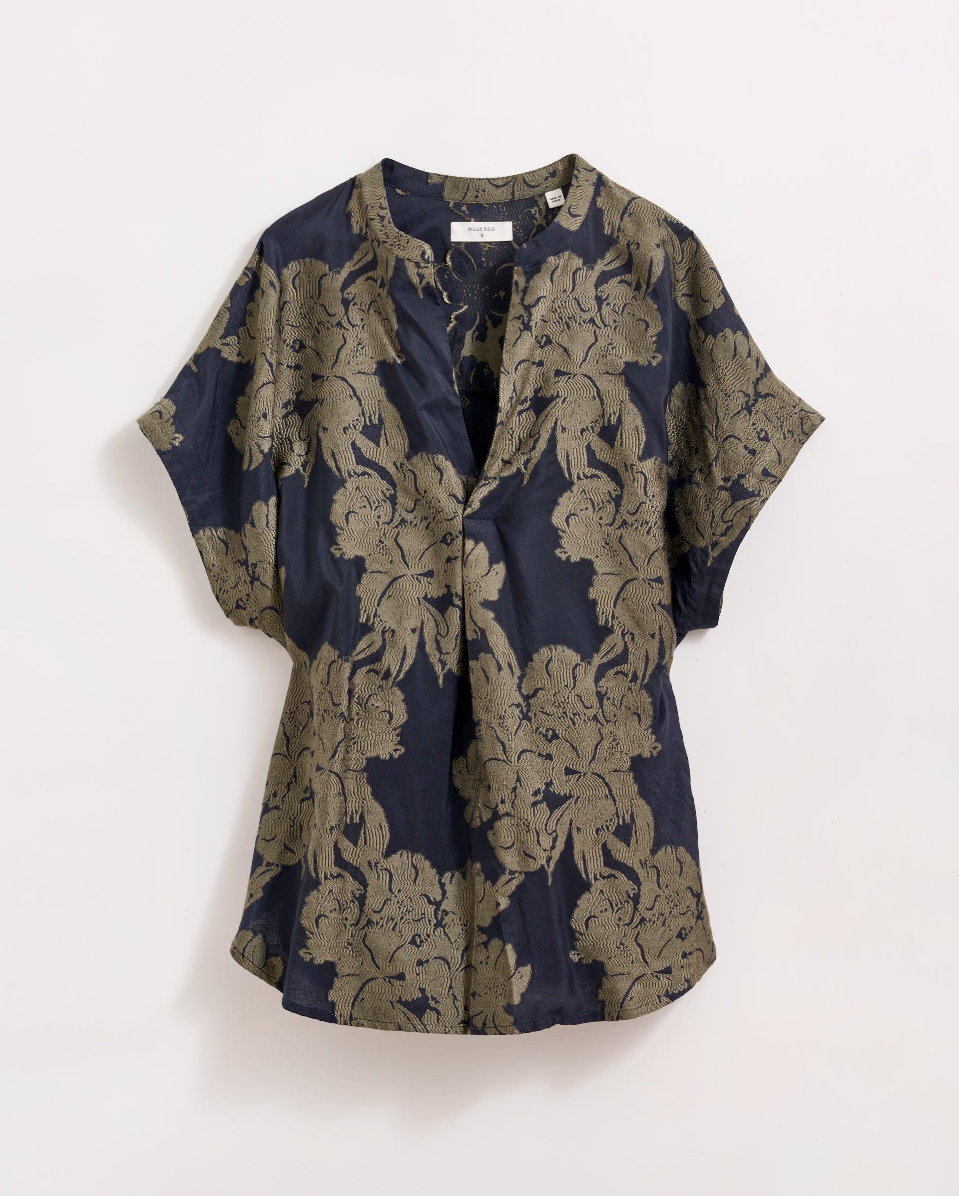Juniper Jacquard Short Sleeve Blouse -  Product Image