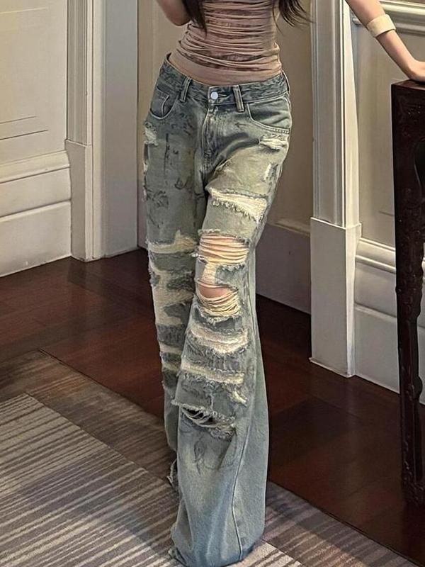 American Vintage Wash Ripped Jeans Product Image