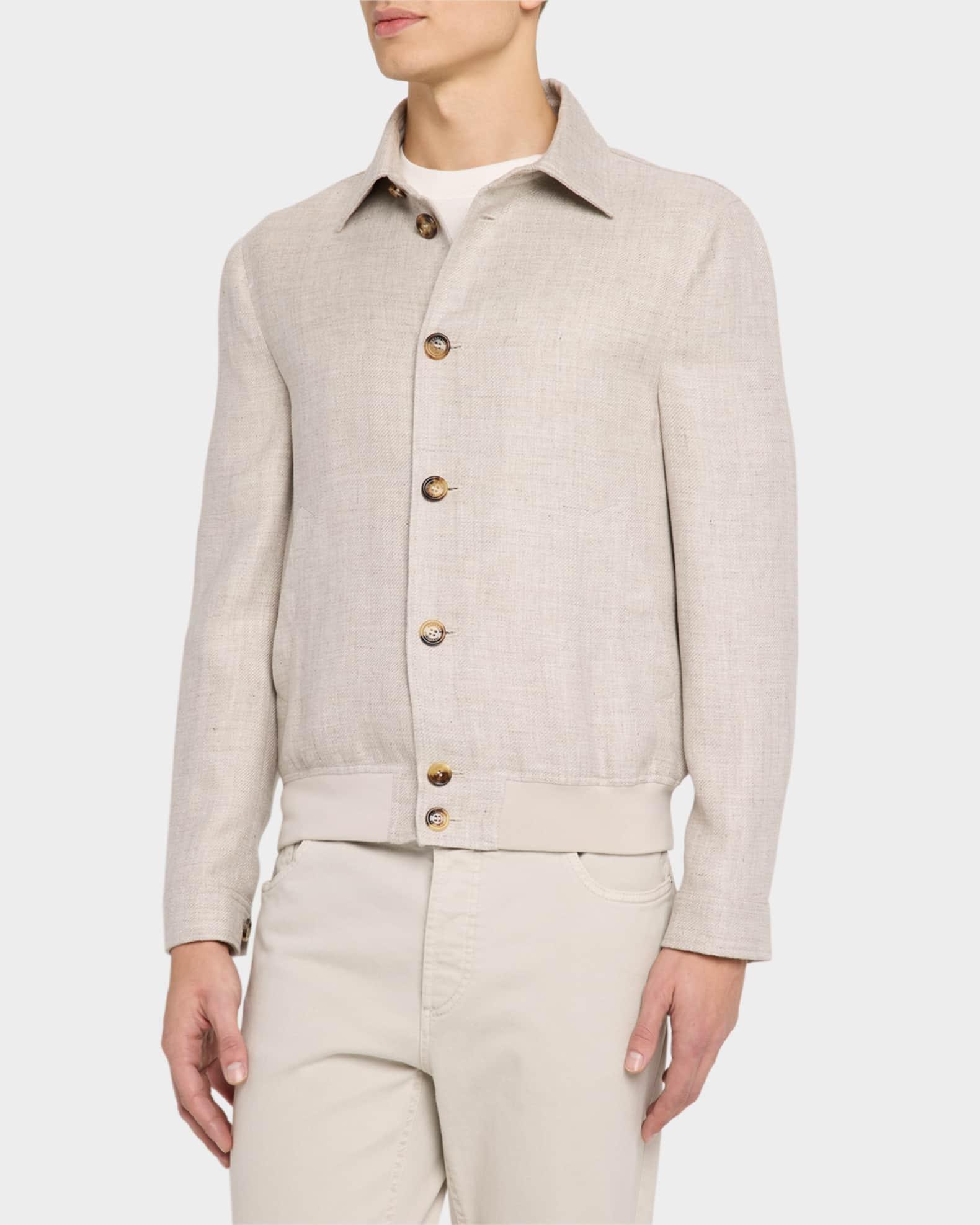 Men's Button-Front Blouson Jacket Product Image