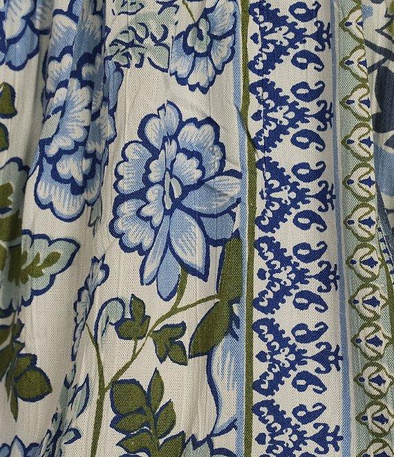 Angie Patch Print Off-The-Shoulder Cap Sleeve Crop Top Product Image