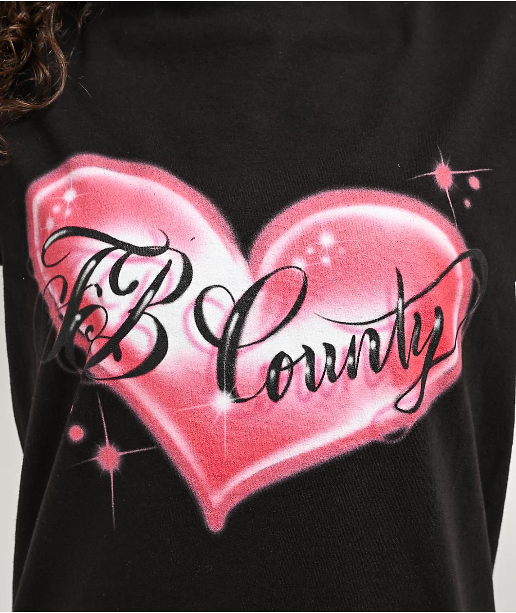 FB County Heart Logo Black T-Shirt Product Image