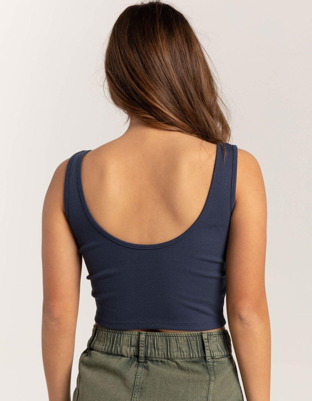 ROXY Vintage Roxy Dive In Womens Crop Tank Top - NAVY Product Image