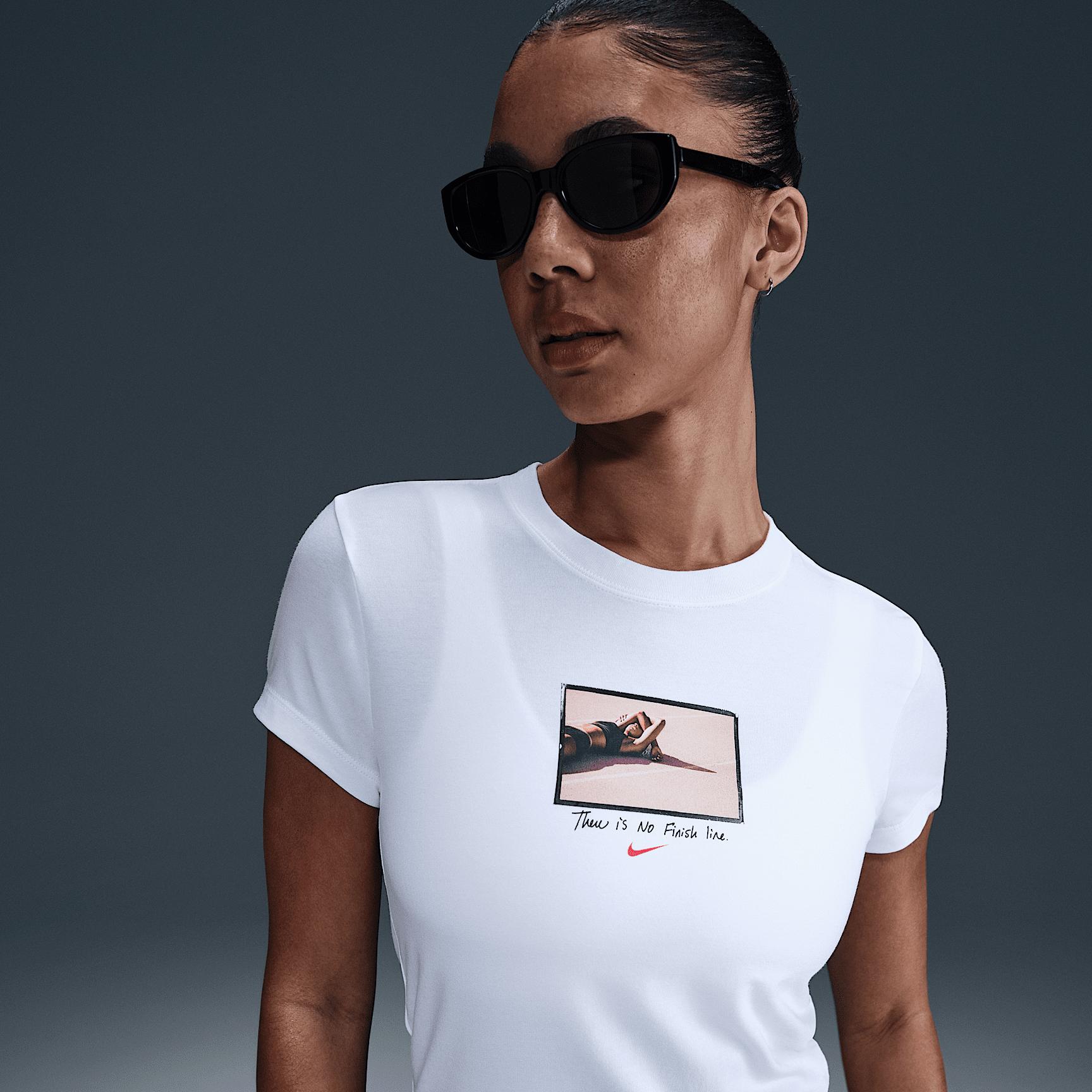 Womens Nike Sportswear Chill Knit Slim Cropped T-Shirt | IB8932-100 Product Image