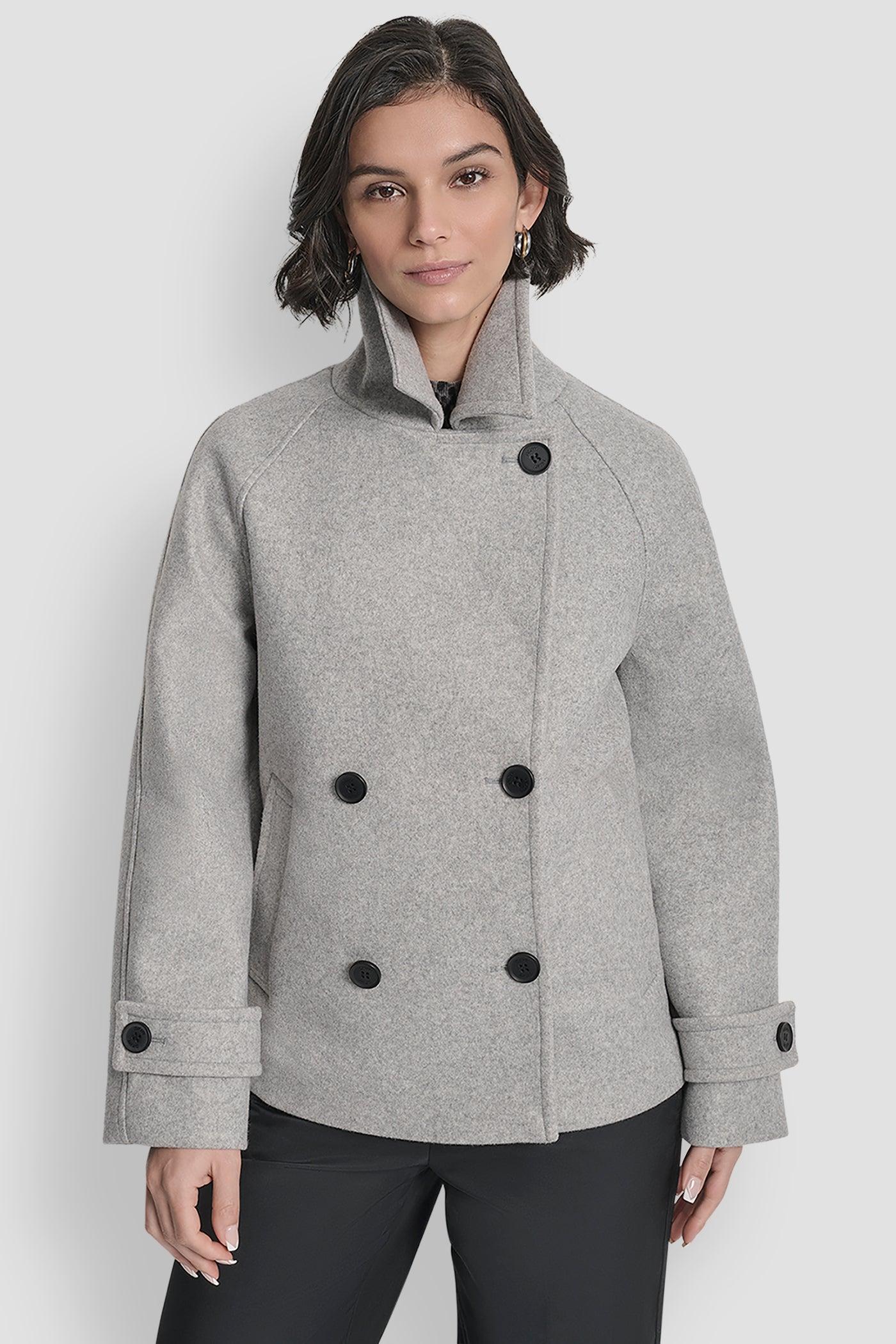 SHORT FAUX WOOL JACKET Product Image