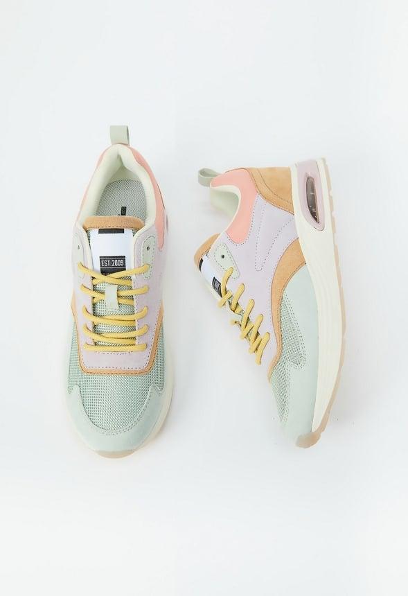 JustFab Margaux Platform Loafer Pump Womens Black/ White Size 8.5 Product Image