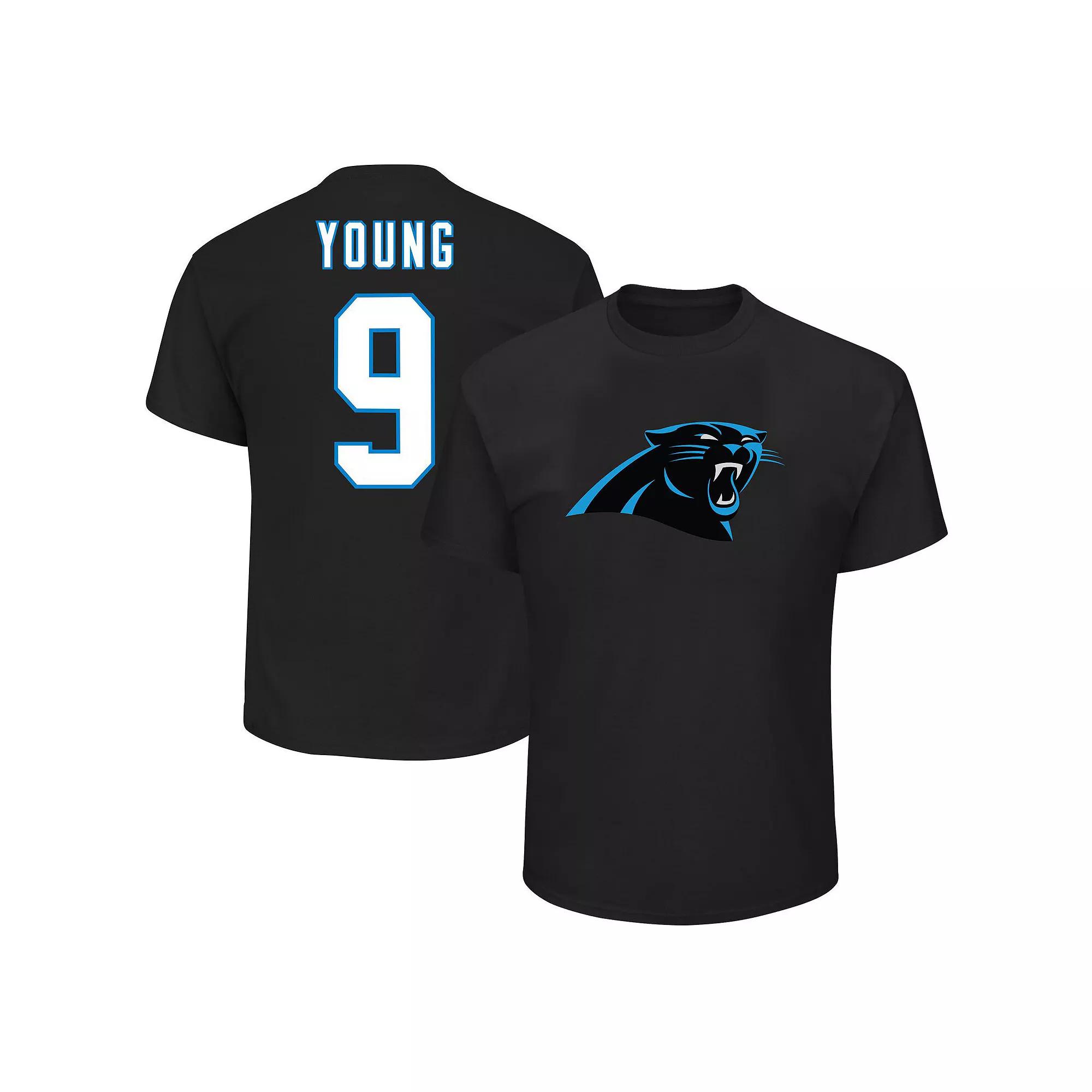 Men's Fanatics Branded Bryce Young Black Carolina Panthers Big & Tall Player Name & Number T-Shirt, Size: 2XLT Product Image
