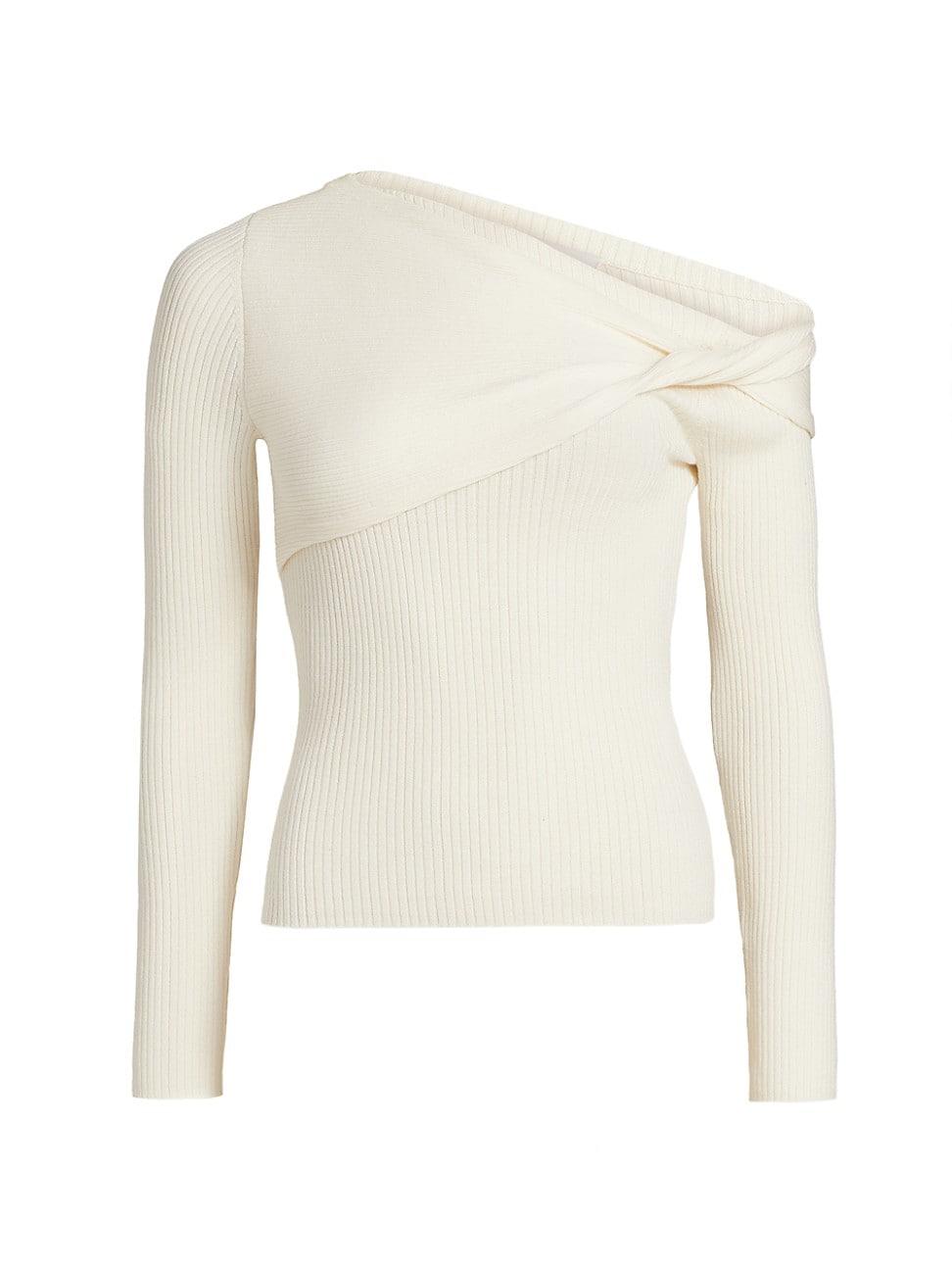Womens Lilou Asymmetric Wool Sweater Product Image