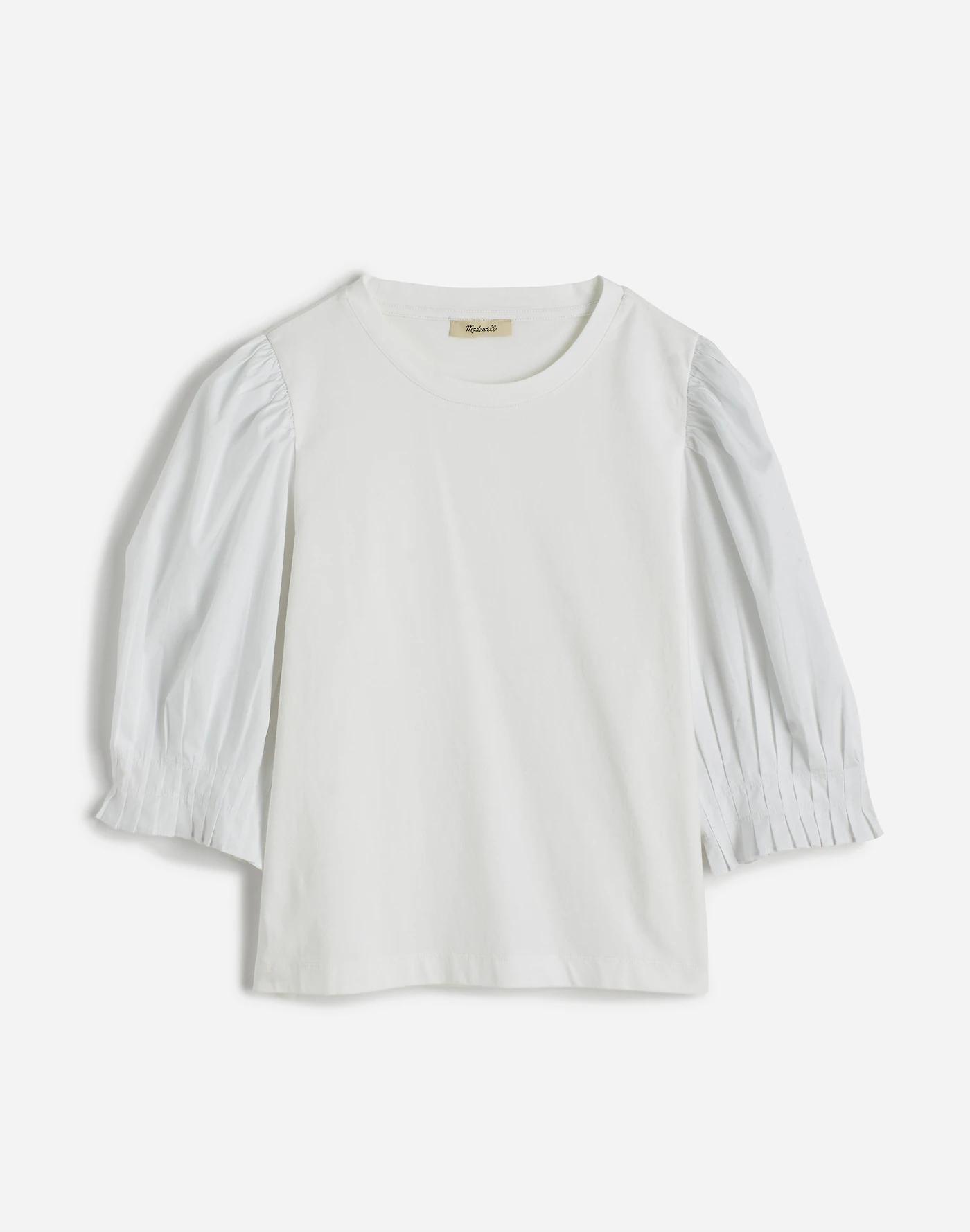 Puff-Sleeve Knit Top Product Image