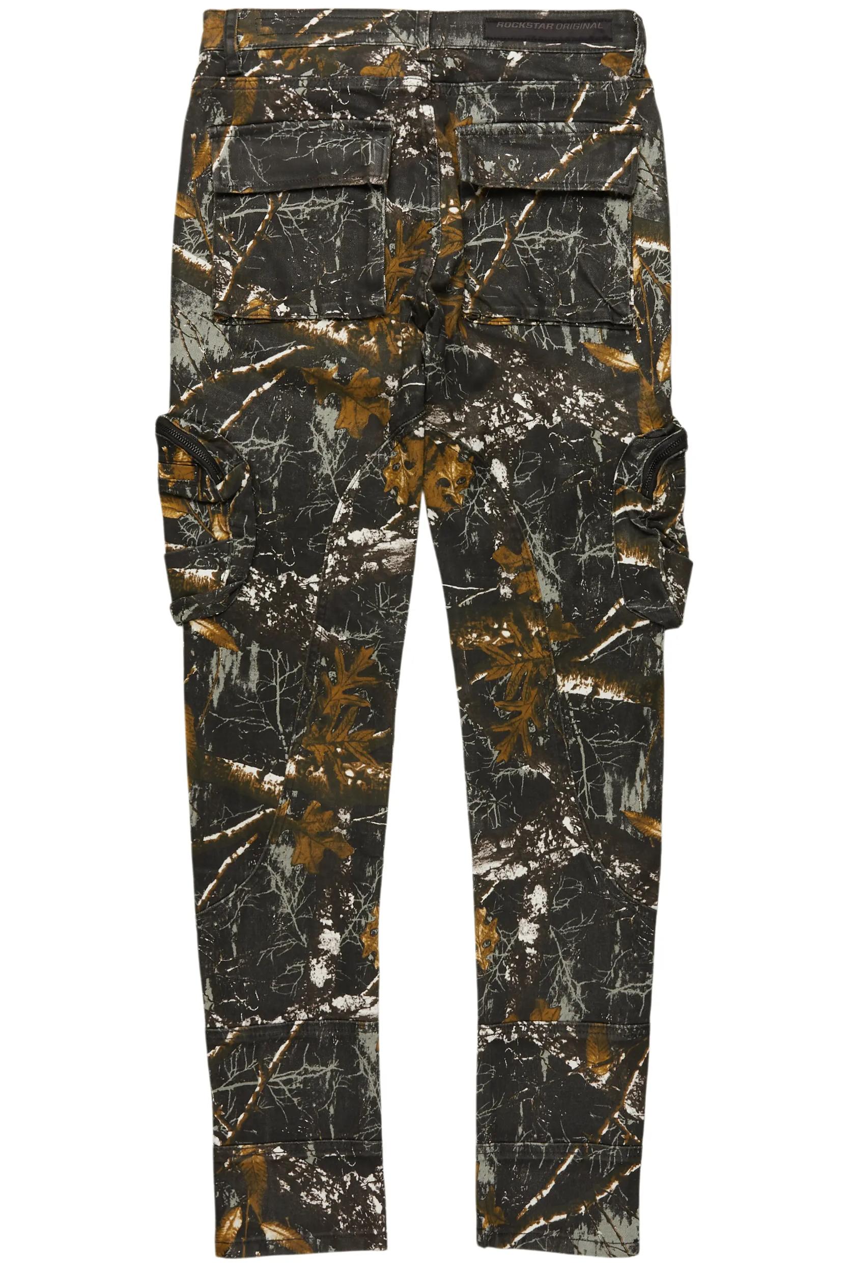 States Grey Graphic Knitted Mohair Hoodie Male Product Image