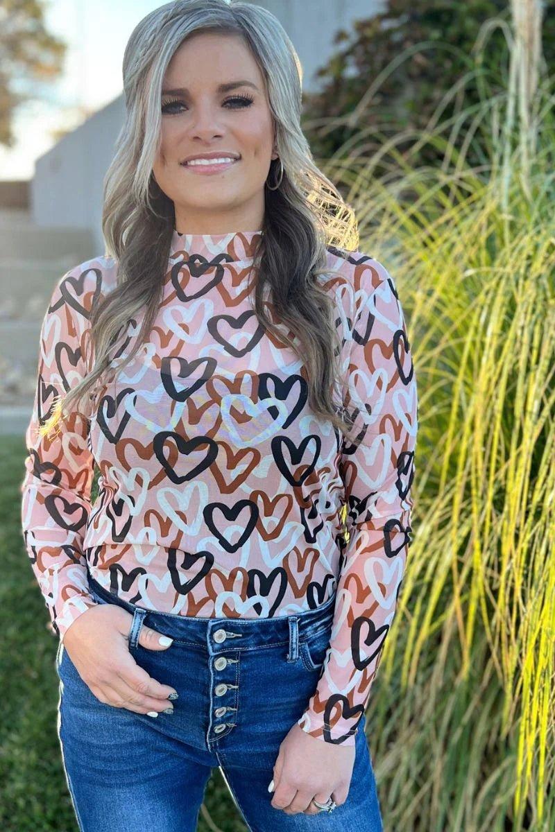 Sterling Kreek Cuter Than Cupid Mesh Top Product Image