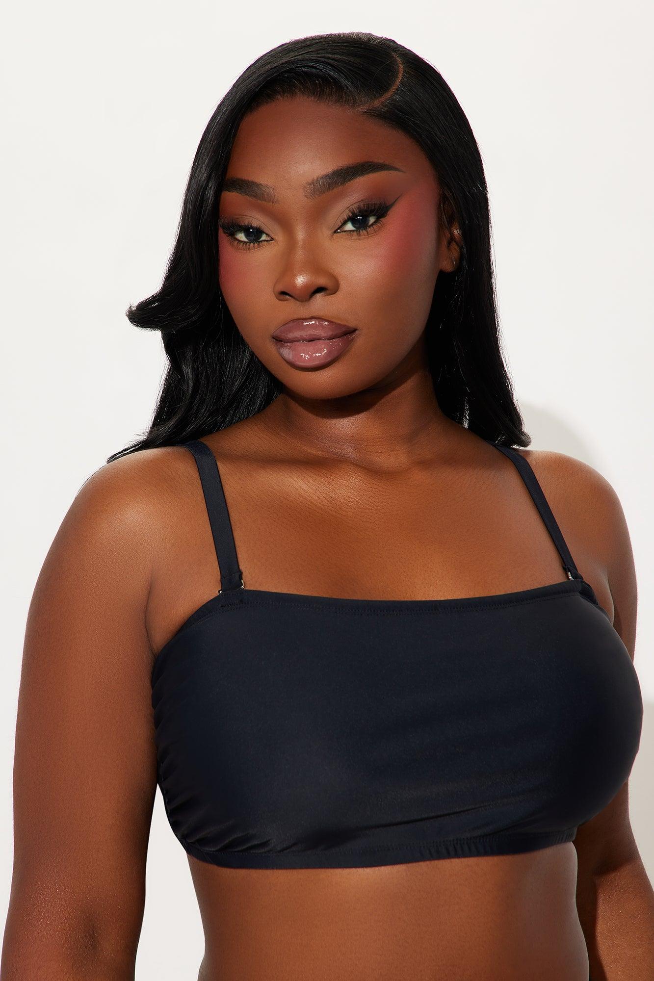 Maui Mix And Match Bandeau Bikini Top - Black Product Image