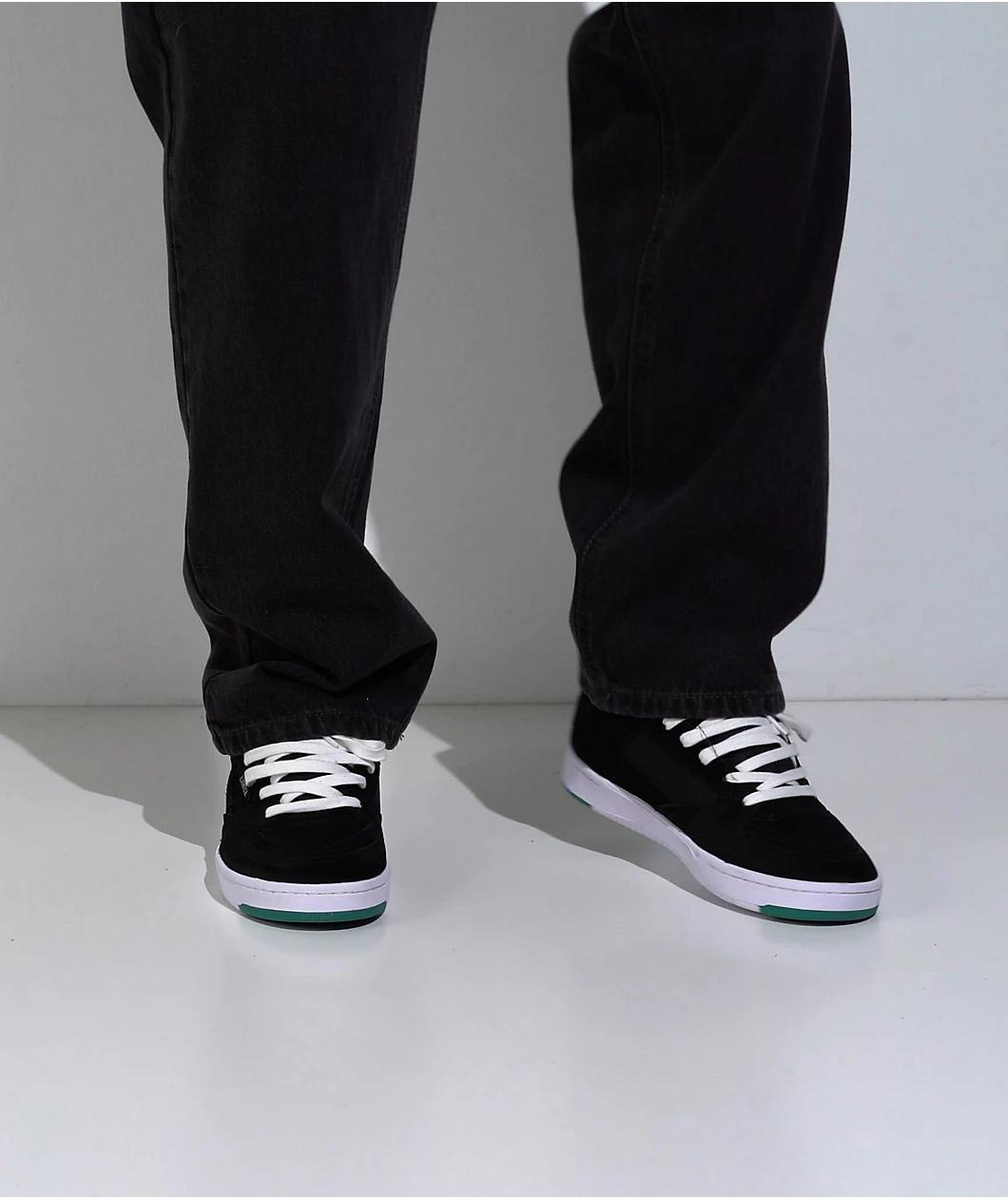 Emerica Mute Black & White Skate Shoes Product Image