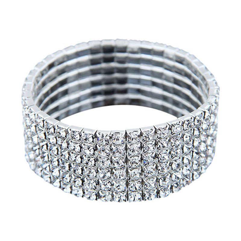 Adornia Cubic Zirconia Bracelet, Women's, Silver Tone Product Image