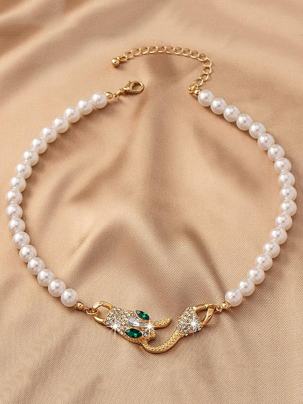 Beaded Snake Shape Dainty Necklace Necklaces Accessories Product Image
