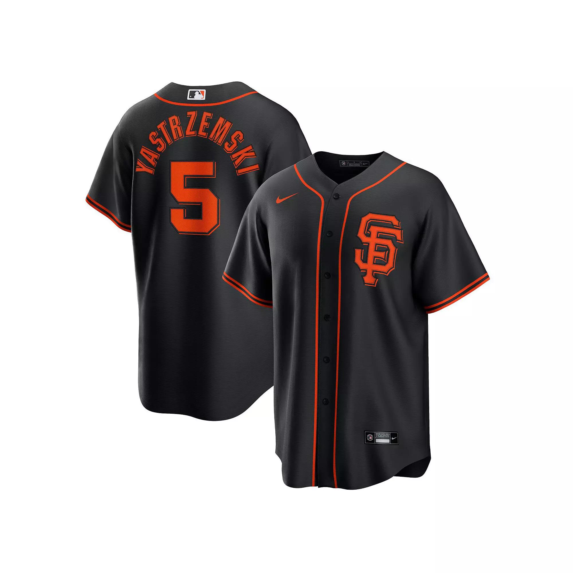 Men's Nike Mike Yastrzemski Black San Francisco Giants Alternate Replica Player Name Jersey, Size: Large Product Image