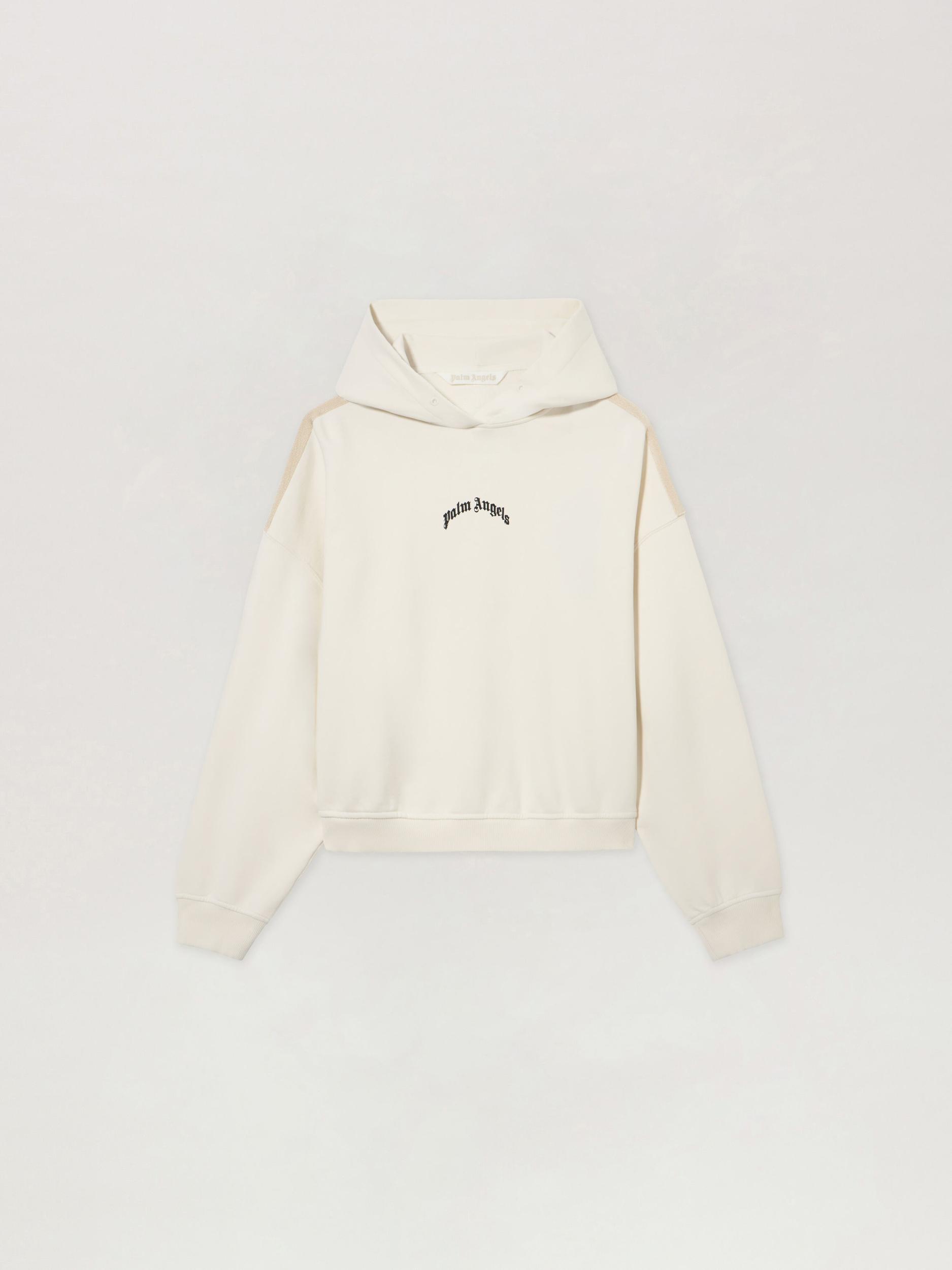 Curved Logo Loose Crop Hoodie Product Image