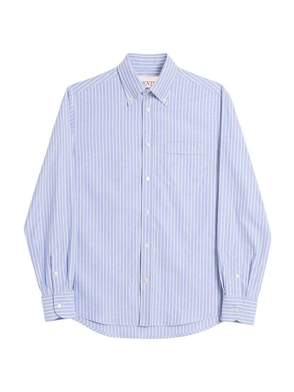 Mens VLogo Embroidered Cotton Shirt Product Image