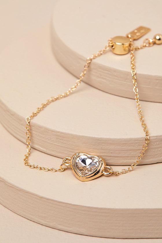Romantic Shine Gold Heart Bracelet Product Image