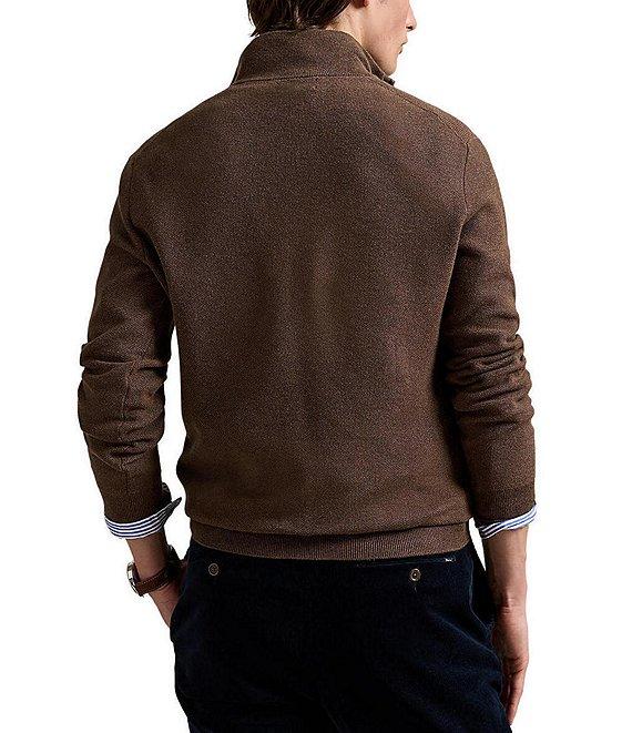 Polo Ralph Lauren Quarter-Zip Mesh-Knit Sweater Product Image