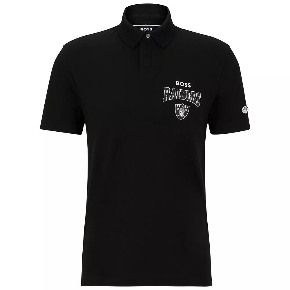 Men's BOSS X NFL Black/Royal Los Angeles Rams Punter Polo,  Product Image