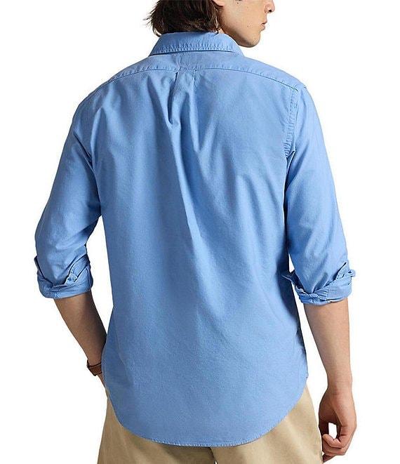 Polo Ralph Lauren Solid Garment-Dye Oxford Classic Fit Long Sleeve Woven Shirt Product Image