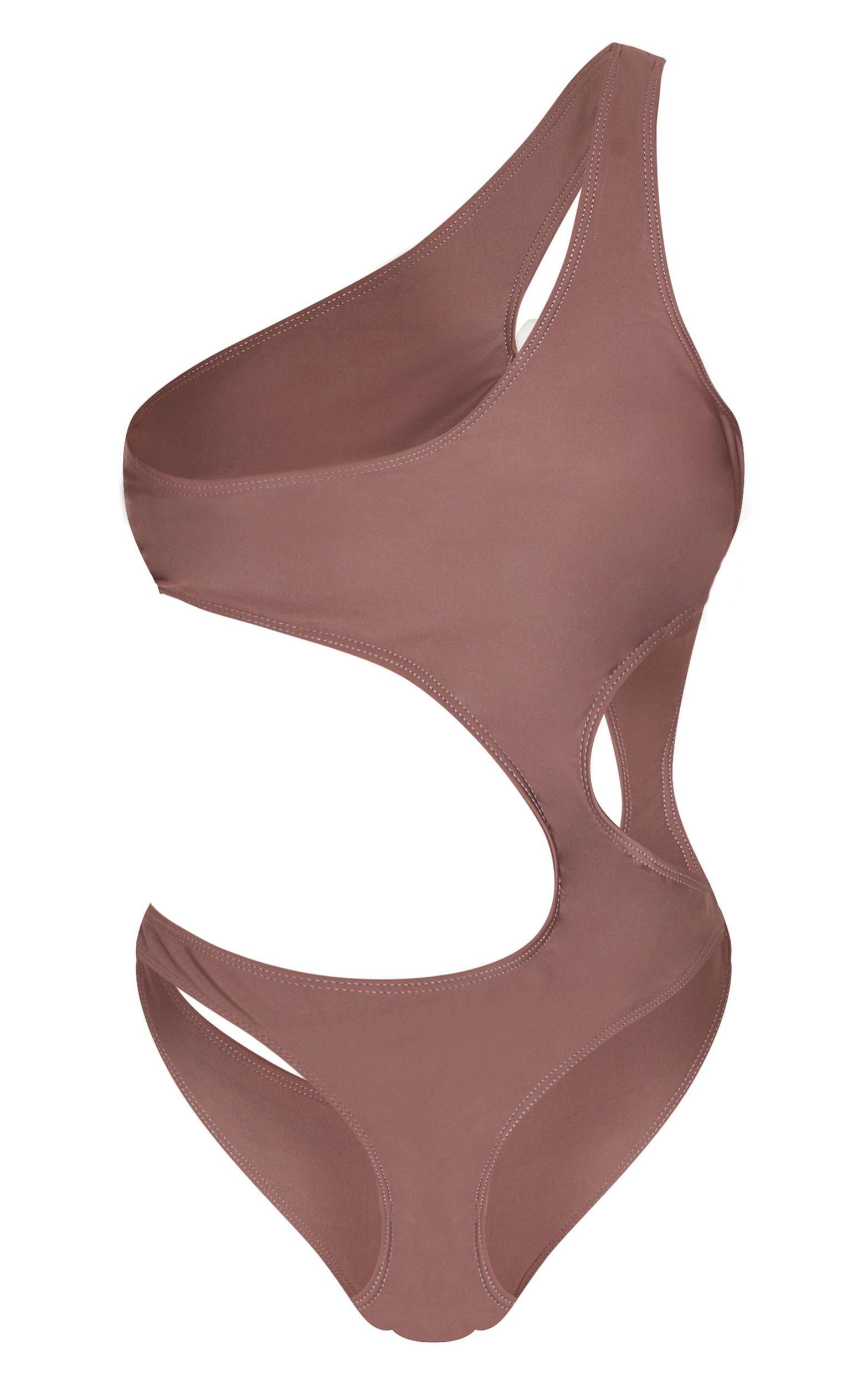 Chocolate Stone Trim Cut Out Swimsuit Product Image