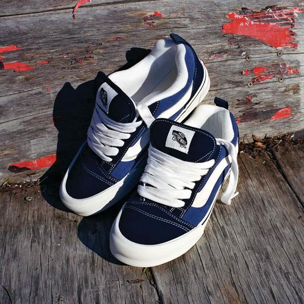 Vans Mens Vans Knu Skool - Mens Skate Shoes White/Yellow/Black Product Image