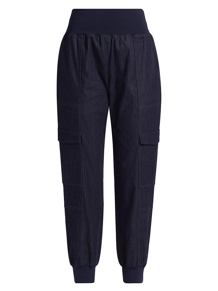 Womens Giles Denim High-Rise Crop Pants Product Image