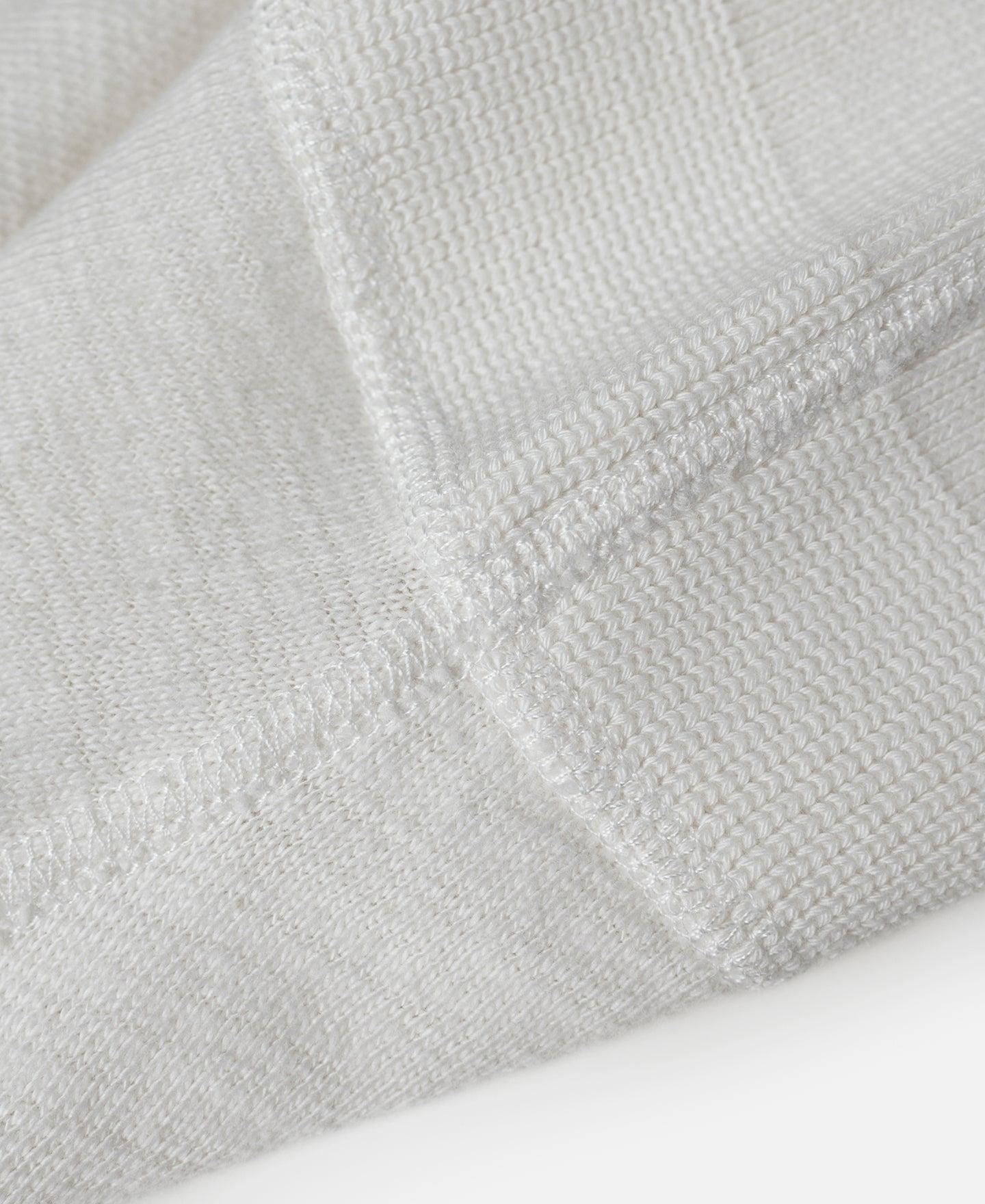 Side Closing Short Sleeve Henley T-Shirt - White Product Image