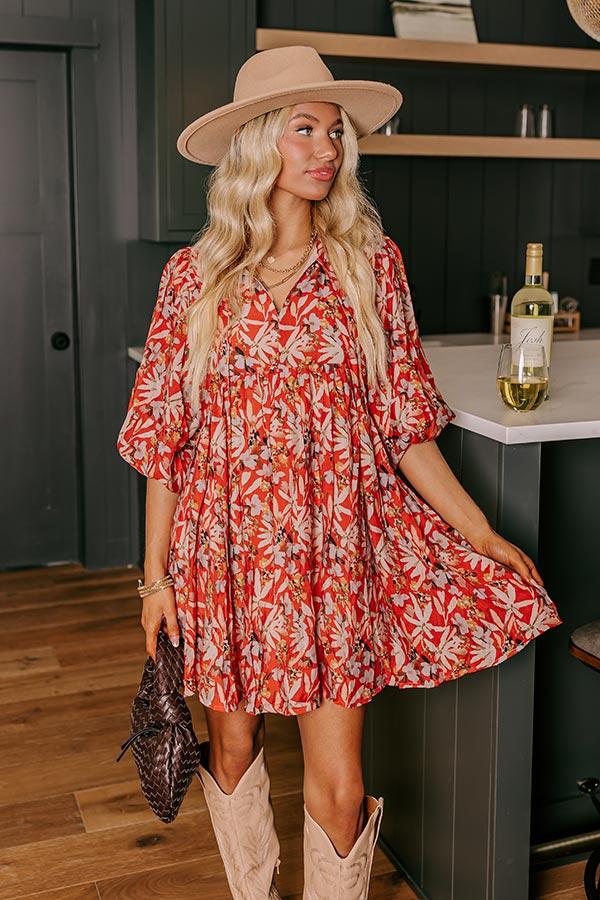 Falling For You Floral Mini Dress Product Image
