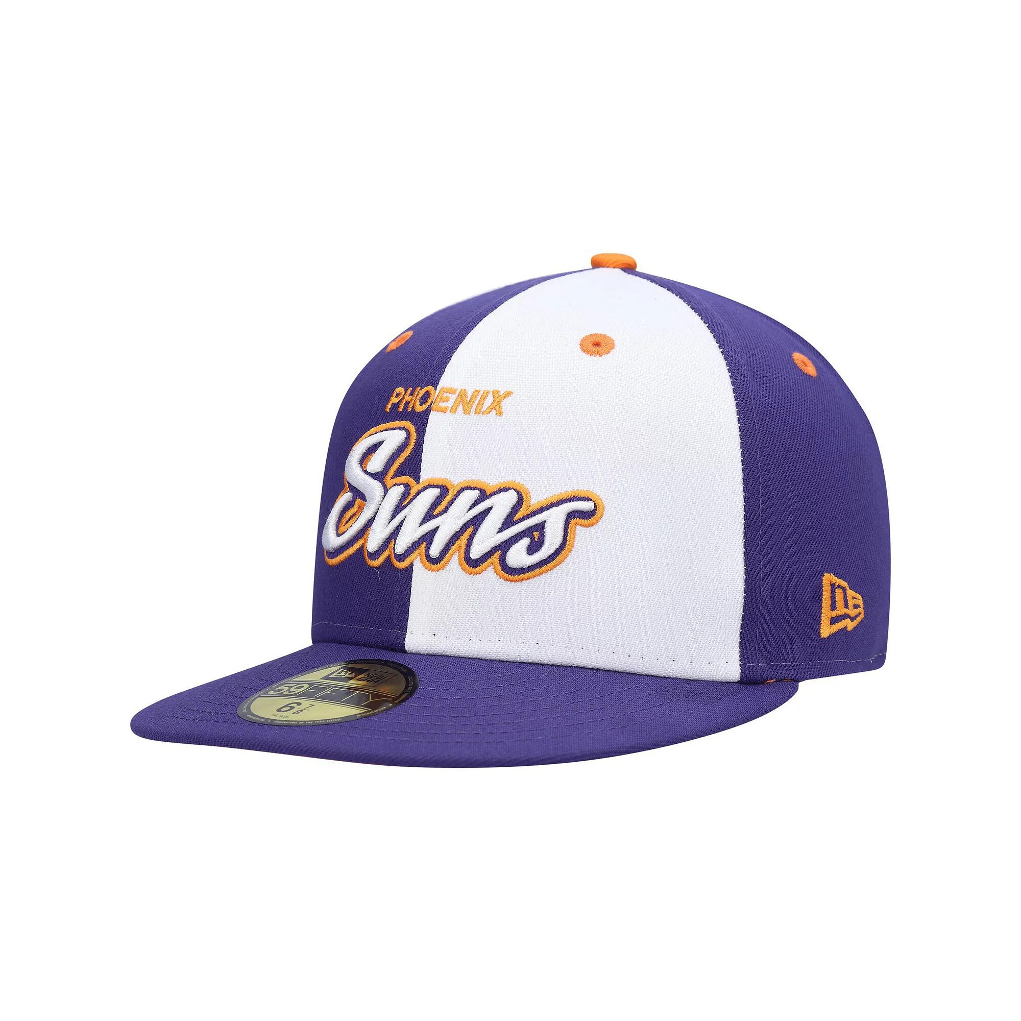 Men's New Era Purple/White Phoenix Suns Script Pinwheel 59FIFTY Fitted Hat, Size: 7 1/2, Phx Purple Product Image
