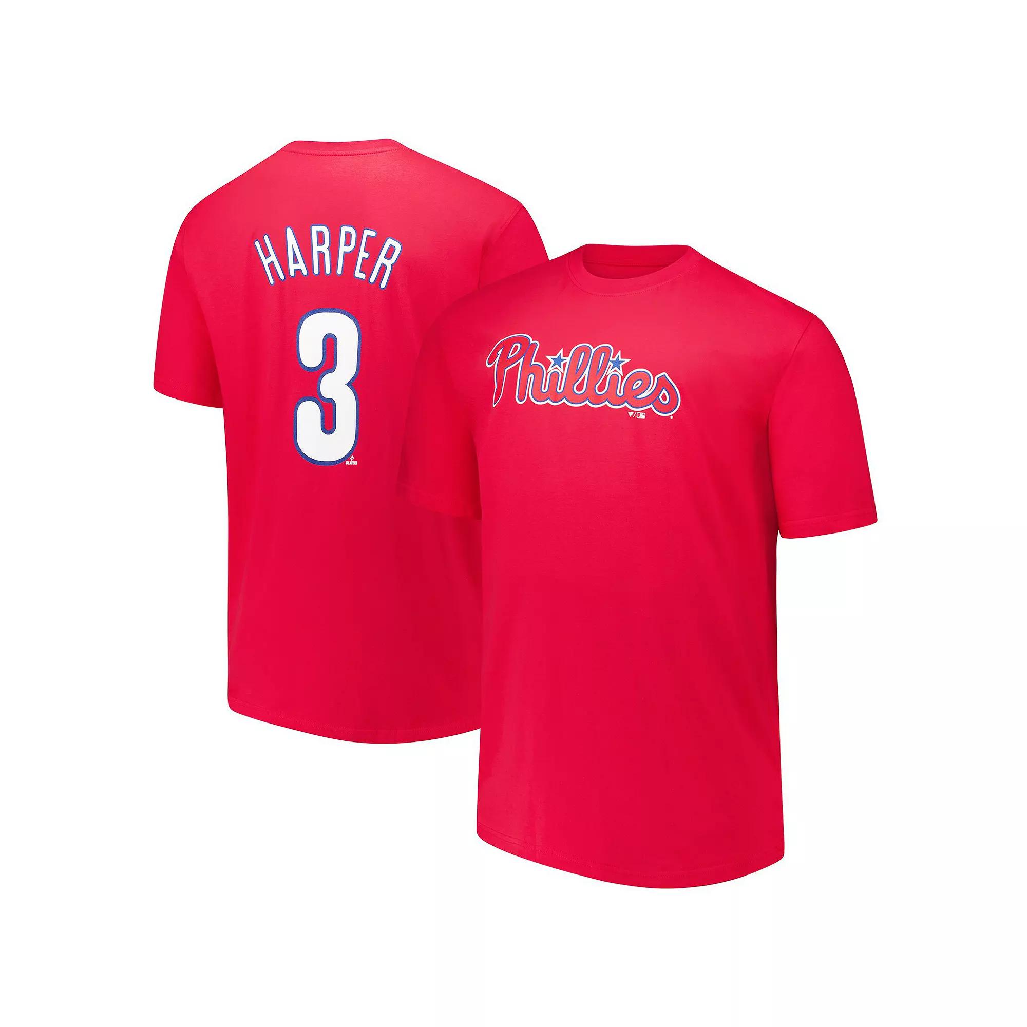 Men's Profile Bryce Harper Red Philadelphia Phillies Big & Tall Name & Number T-Shirt,  Product Image