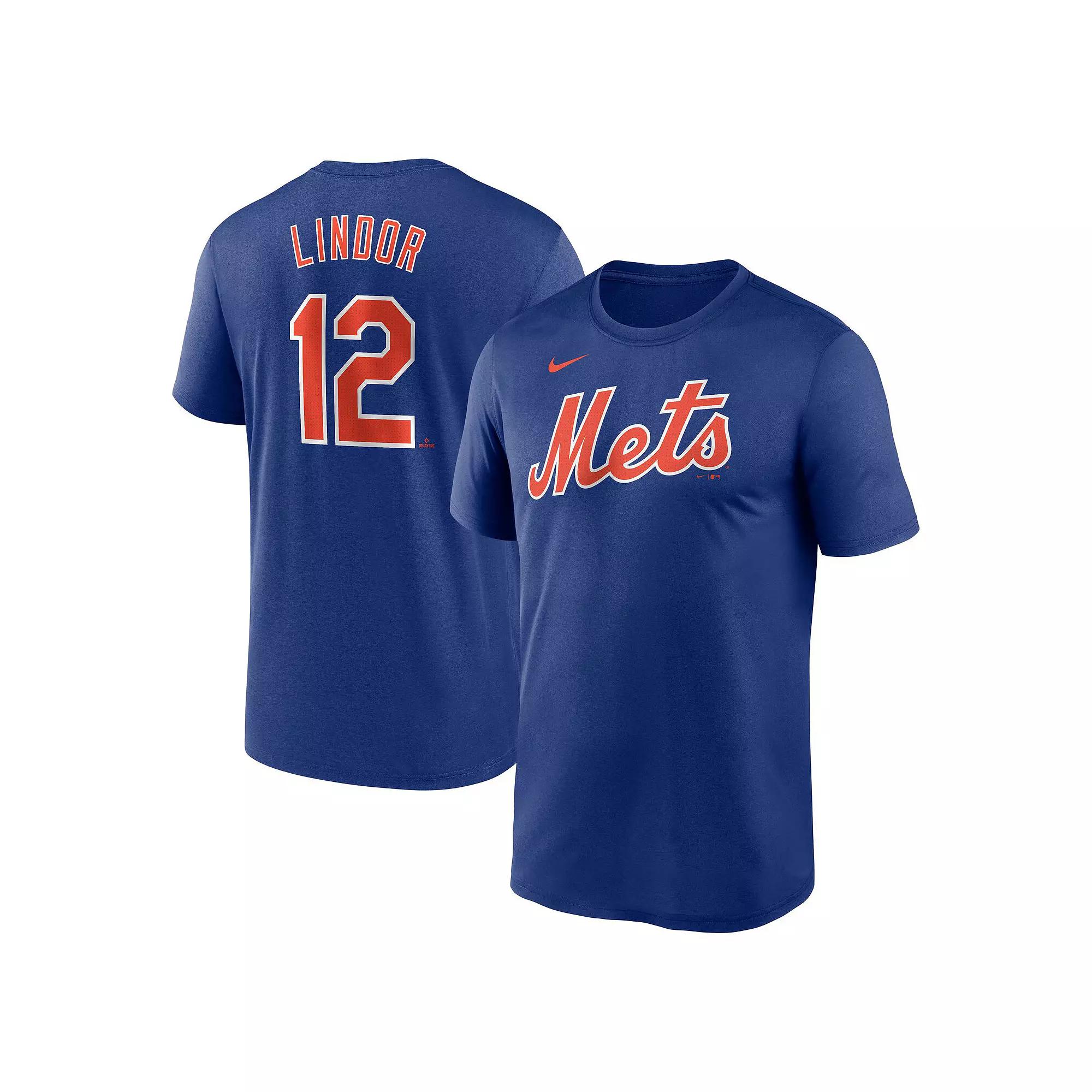 Men's Nike Francisco Lindor Royal New York Mets Legend Name & Number Performance T-Shirt,  Product Image
