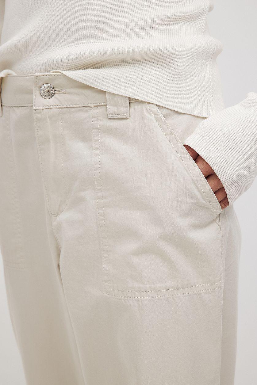 Relaxed Cargo Pocket Cotton Pants Product Image