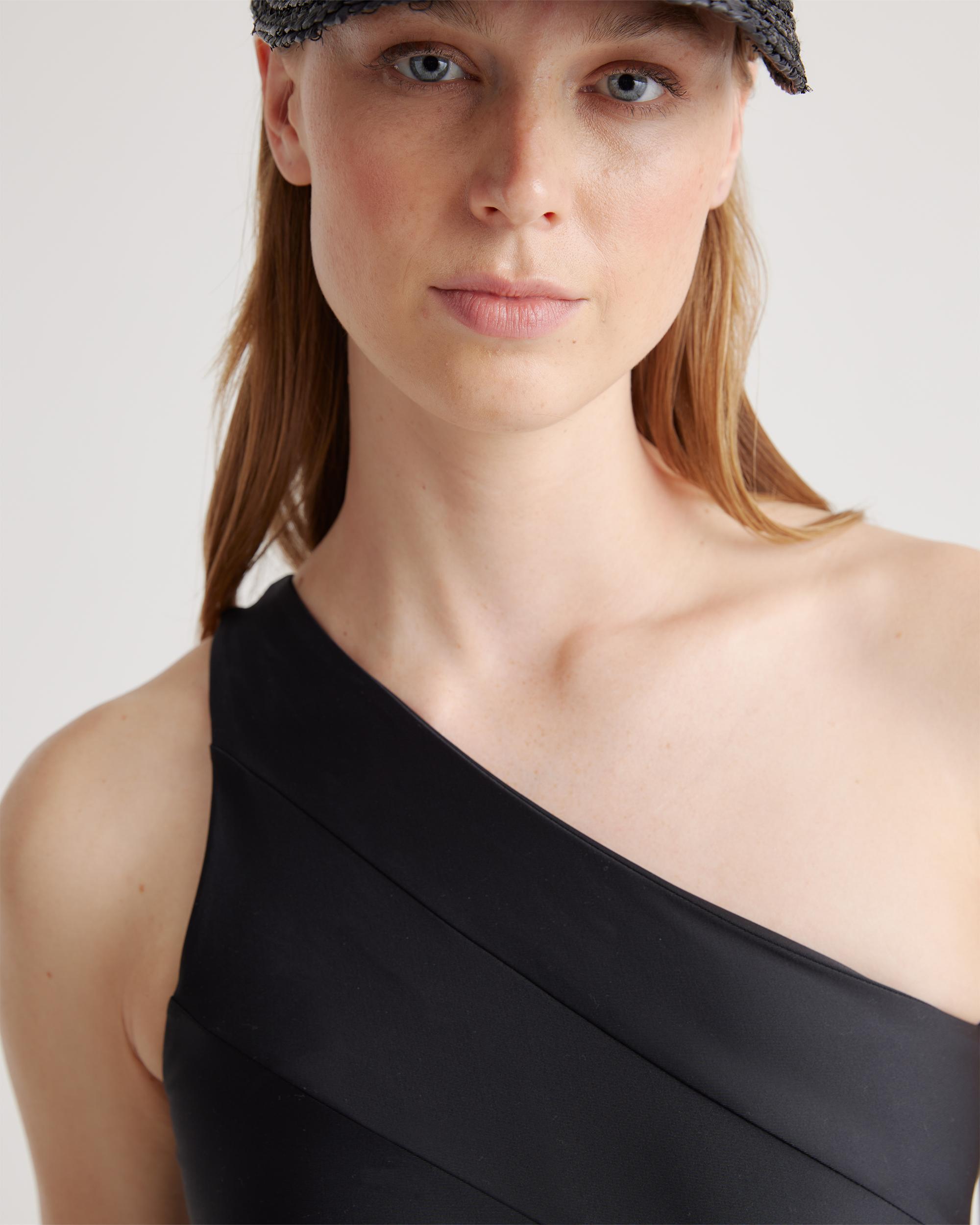 Quince | Women's Italian One Shoulder Swimsuit 78% Recycled Polyamide, 22% Spandex Product Image